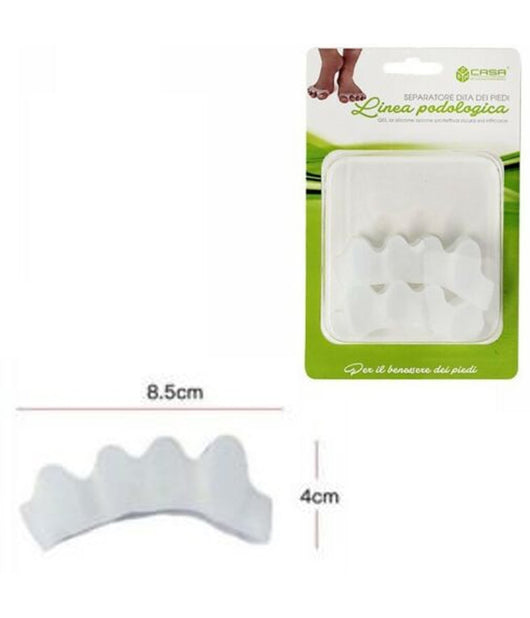 Coppia Cuscinetti Separatori Dita Silicone Protezione Cura Piedi 64423         