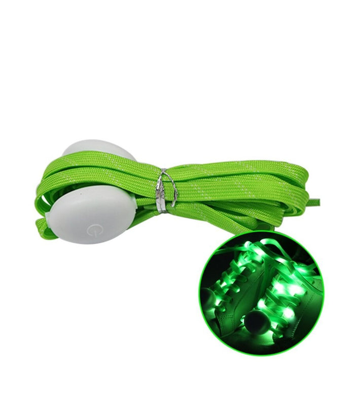 Coppia Di Lacci Piatti Per Scarpe Colorati Con Luci A Led Stringhe Sneaker         