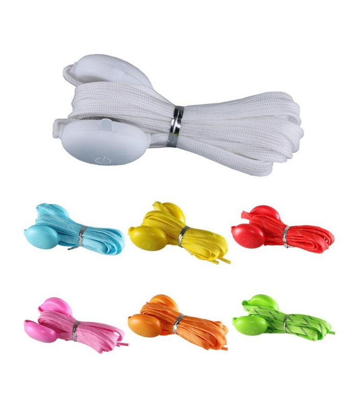 Coppia Di Lacci Piatti Per Scarpe Colorati Con Luci A Led Stringhe Sneaker         