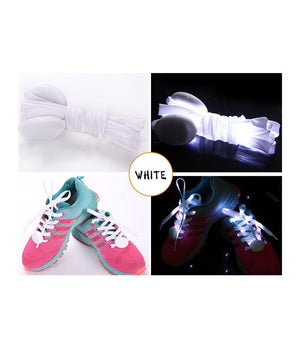Coppia Di Lacci Piatti Per Scarpe Colorati Con Luci A Led Stringhe Sneaker         