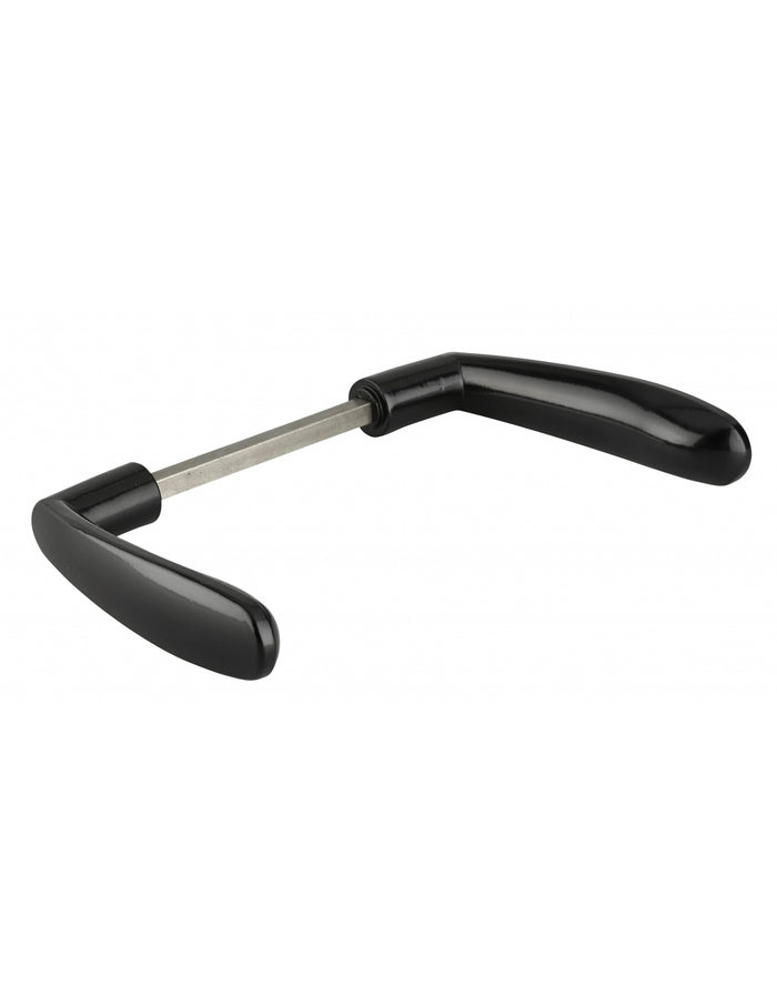 Maniglia nera a leva per serratura, quadro 7mm, porte, cancelli, vani tecnici - THIRARD
