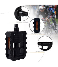 Coppia Di Pedali Bicicletta Con Riflettori Laterali Attacco Universale Xc-2513         