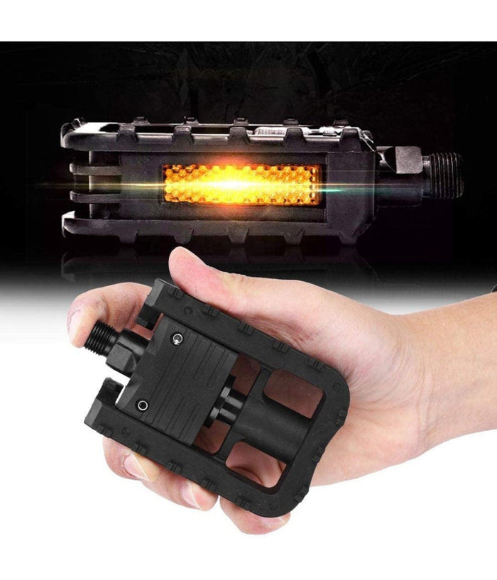 Coppia Di Pedali Bicicletta Con Riflettori Laterali Attacco Universale Xc-2513         