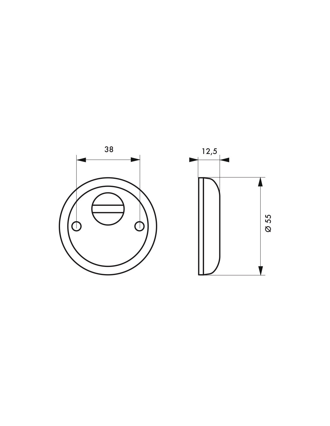 Defender per serratura a cilindro, borchia di sicurezza antitrapano per porta d'ingresso PROTECT, cromato - THIRARD