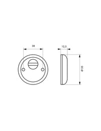 Defender per serratura a cilindro, borchia di sicurezza antitrapano per porta d'ingresso PROTECT, cromato - THIRARD