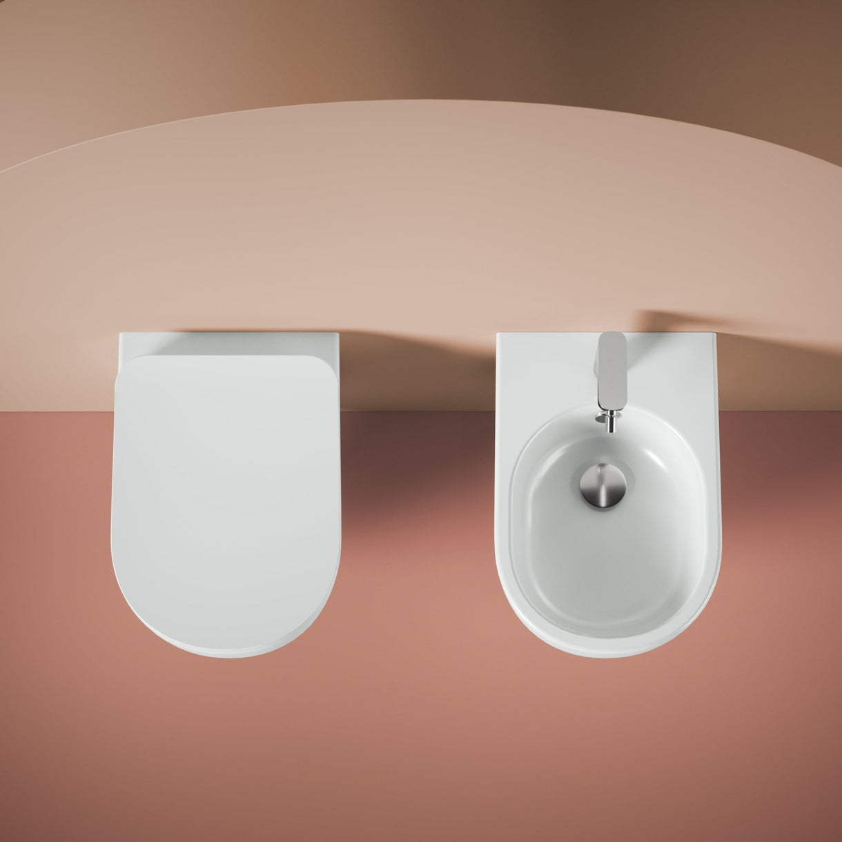 Coppia Di Sanitari The ArtCeram Sospesi Senza Brida Bianco Lucido "File 2.0"