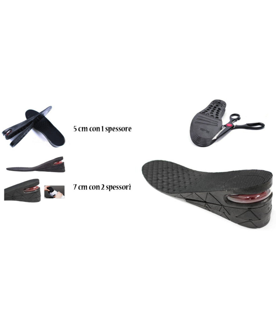 Coppia Di Solette Alza Tacchi Tacco Per Uomo Nero Alzatacco Per Scarpe Altezza         