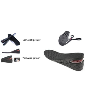 Coppia Di Solette Alza Tacchi Tacco Per Uomo Nero Alzatacco Per Scarpe Altezza         