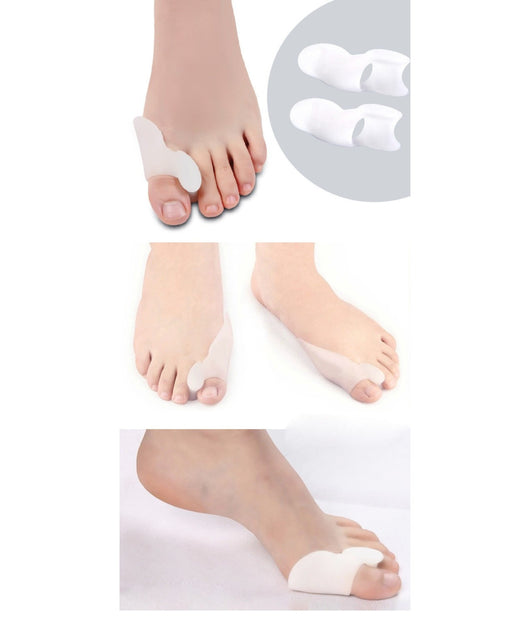 Coppia Divaricatore In Gel Per Dita Dei Piedi Con Distanziali Alluce Valgo 2 Pz         