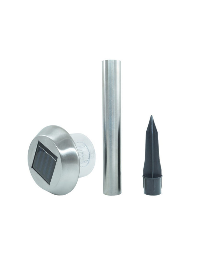 Coppia Faretto Faro Led Giardino Led Picchetto Pannello Energia Solare         