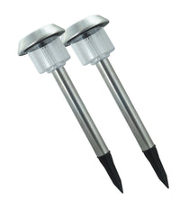 Coppia Faretto Faro Led Giardino Led Picchetto Pannello Energia Solare         