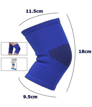 Coppia Ginocchiere Fascia Elastica Anallergica Lavabile Per Bambini Blu Tg. S         