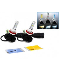 Coppia Lampada Led Faro X3 Headlight H7 50w Bulbi Ricambio Luce 3 Film Colori         