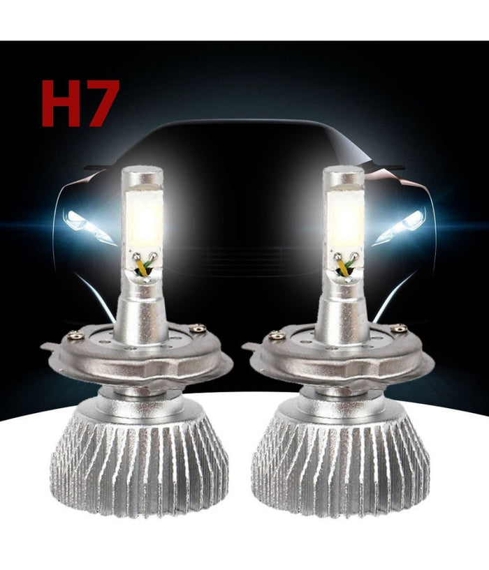 Coppia Lampade Fari Ricambio Per Auto Led H7 32w Alta Luminosita' Bianco Freddo         