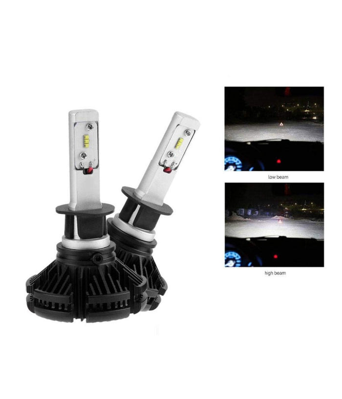 Coppia Lampade Led Auto Fari H1 X3 Kit Lampadine 50w 6000 Lumen Ip67         