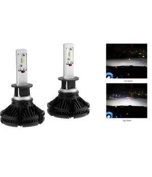 Coppia Lampade Led Auto Fari H1 X3 Kit Lampadine 50w 6000 Lumen Ip67         