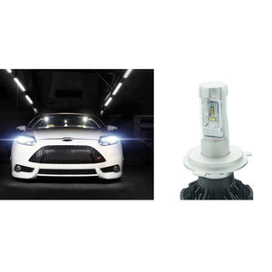 Coppia Lampade Led Auto Fari H4 X3 Kit Lampadine 50w 6000 Lumen Ip67         