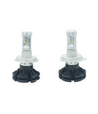 Coppia Lampade Led Auto Fari H4 X3 Kit Lampadine 50w 6000 Lumen Ip67         