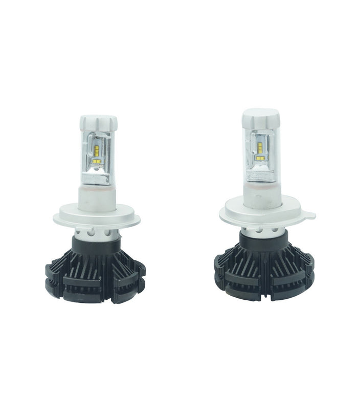 Coppia Lampade Led Auto Fari H4 X3 Kit Lampadine 50w 6000 Lumen Ip67         