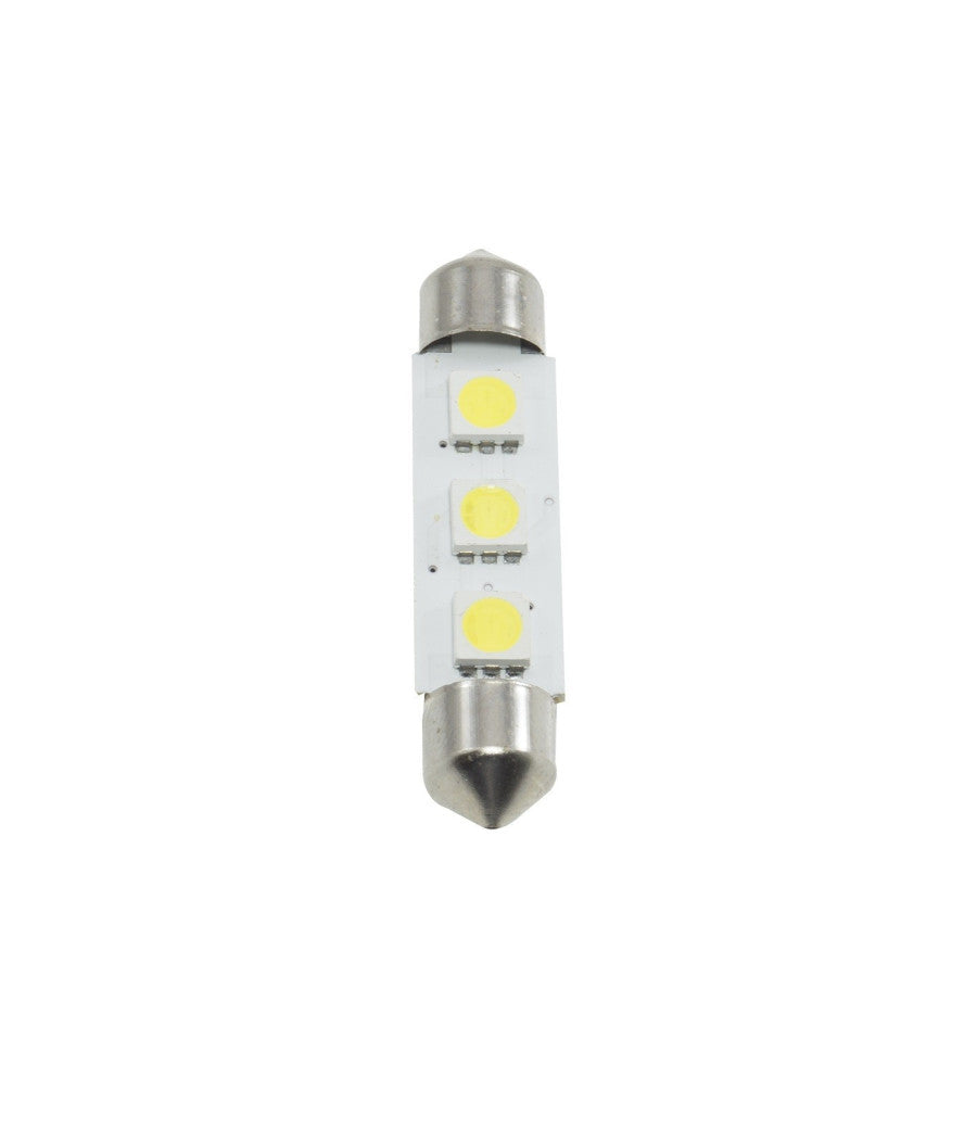 Coppia Lampadina Siluro A Led Smd 5050 4.3mm Rricambio Luci Interne Per Auto 12v         