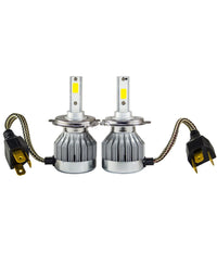 Coppia Lampadine Auto Moto 30w 6000k Bianco Freddo Cob C1 H4 Led 3000lm         