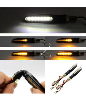 Coppia Led Cob 12v Moto Frecce Indicatore Segnale Freccia Luce Sequenziale Hd810         