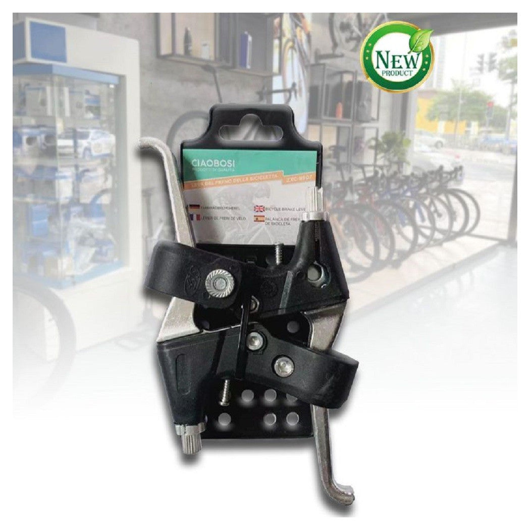 Trade Shop - Coppia Leve Freno In Alluminio Universali Per Bici Bicicletta 14x9cm Zxc-9907 -