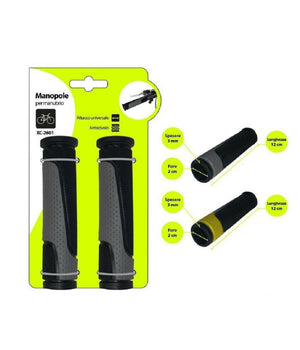 Coppia Manopole Per Manubrio Sterzo Bici Bicicletta Universale Bicolore Xc-2601         
