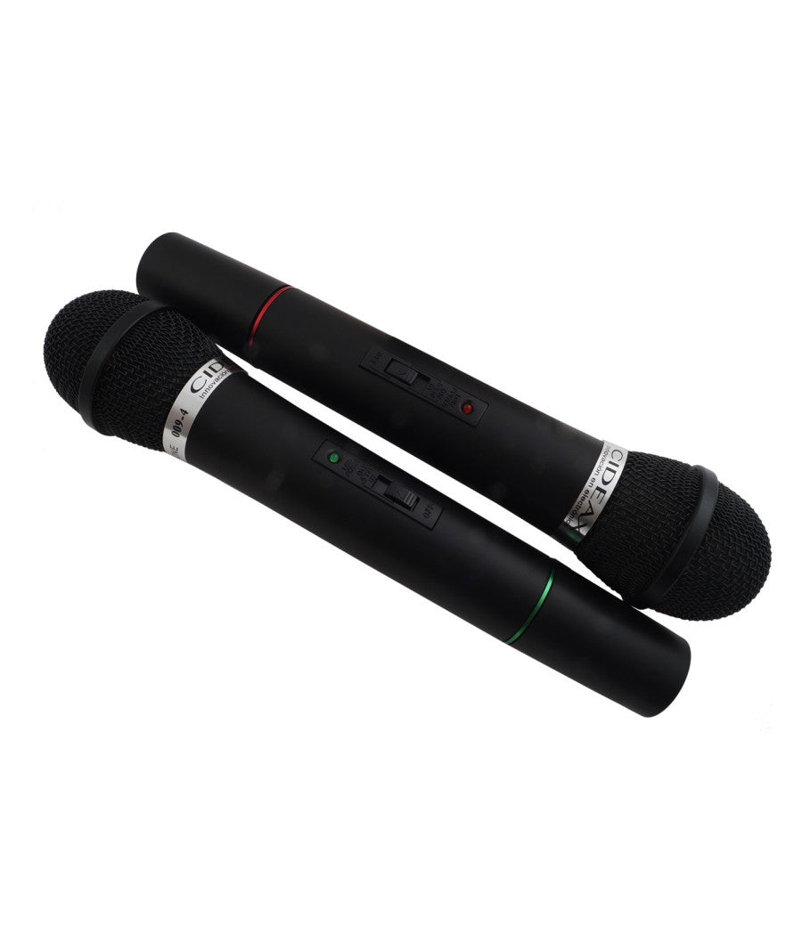 Coppia Microfoni Professionali Senza Fili Con Centralina Bicanale 009-4         