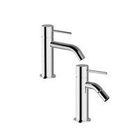Set miscelatore lavabo e bidet senza scarico cromato | Katharine