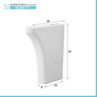 Coppia muriccioli in ceramica per installazione lavatoi in ceramica