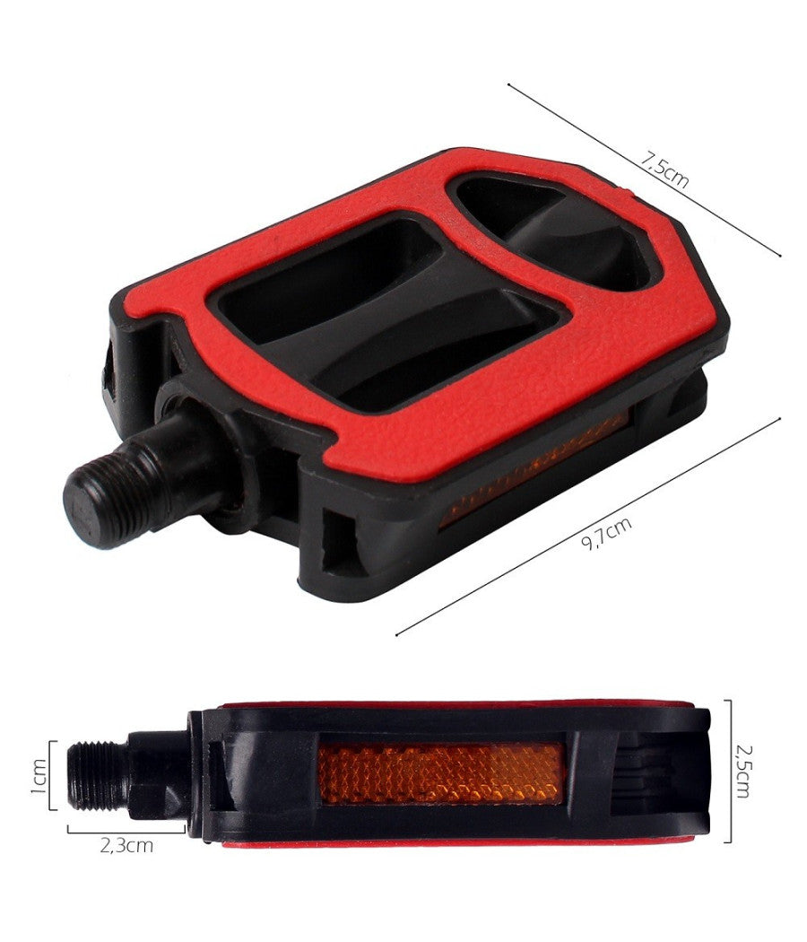 Coppia Pedali Per Bicicletta Con Riflettori Laterali Attacco Universale Xc-2512         