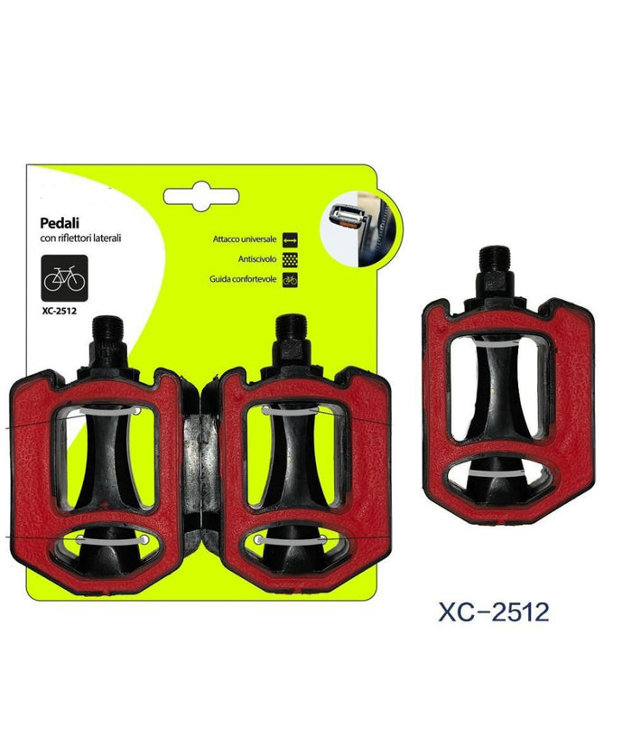 Coppia Pedali Per Bicicletta Con Riflettori Laterali Attacco Universale Xc-2512         