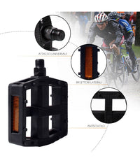Coppia Pedali Per Bicicletta Con Riflettori Laterali Attacco Universale Xc-2514         