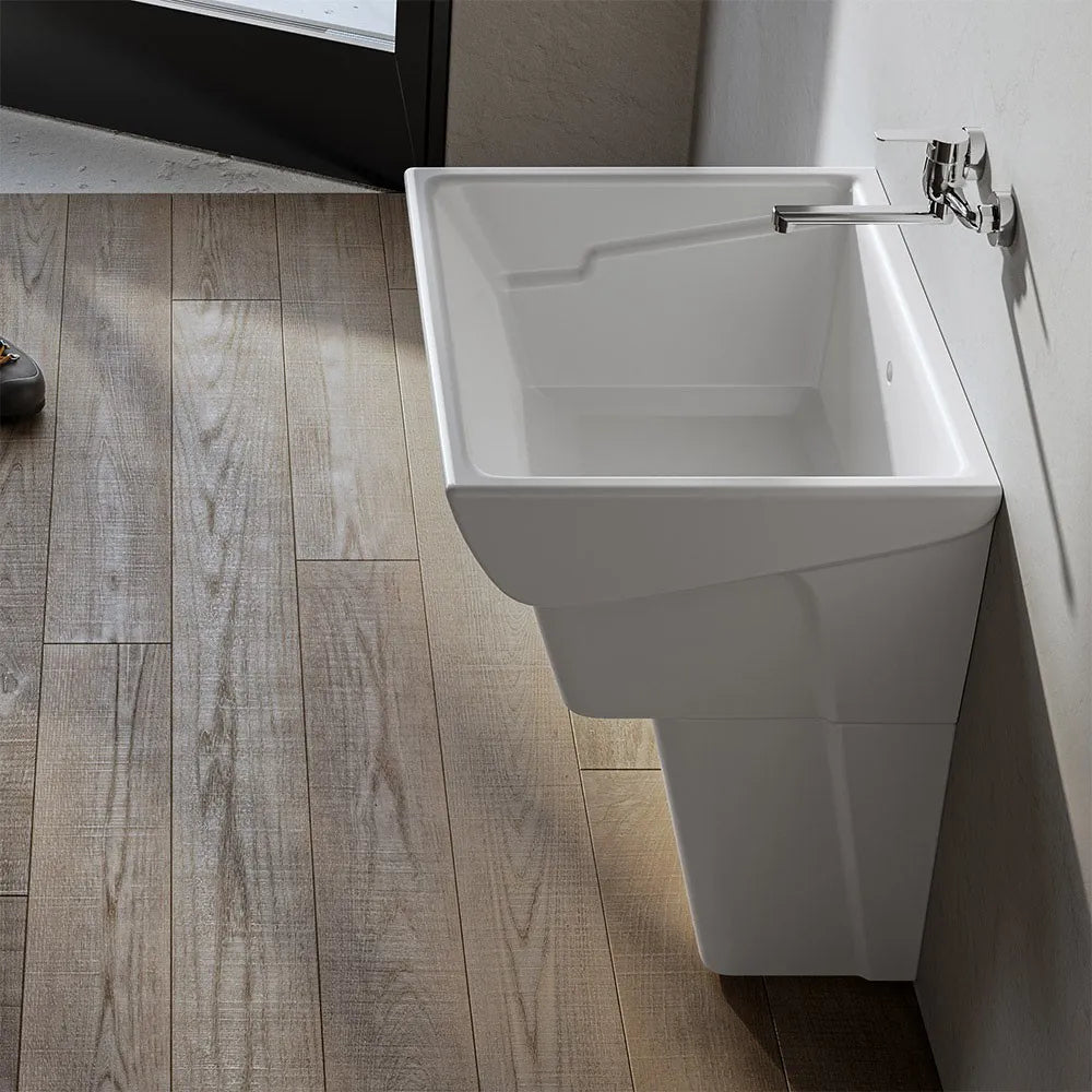 Coppia piedini per lavatoio Messico 75x61 cm in ceramica con H 40 cm