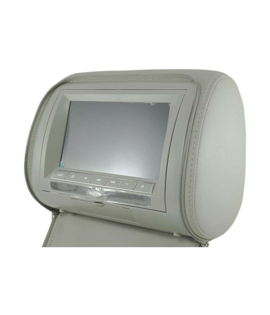 Trade Shop - Coppia Poggiatesta Auto Monitor Lcd 7 Pollici Dvd Usb Sd Card Con Patta -