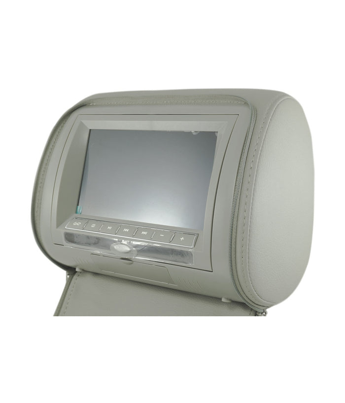 Trade Shop - Coppia Poggiatesta Auto Monitor Lcd 7 Pollici Dvd Usb Sd Card Con Patta -