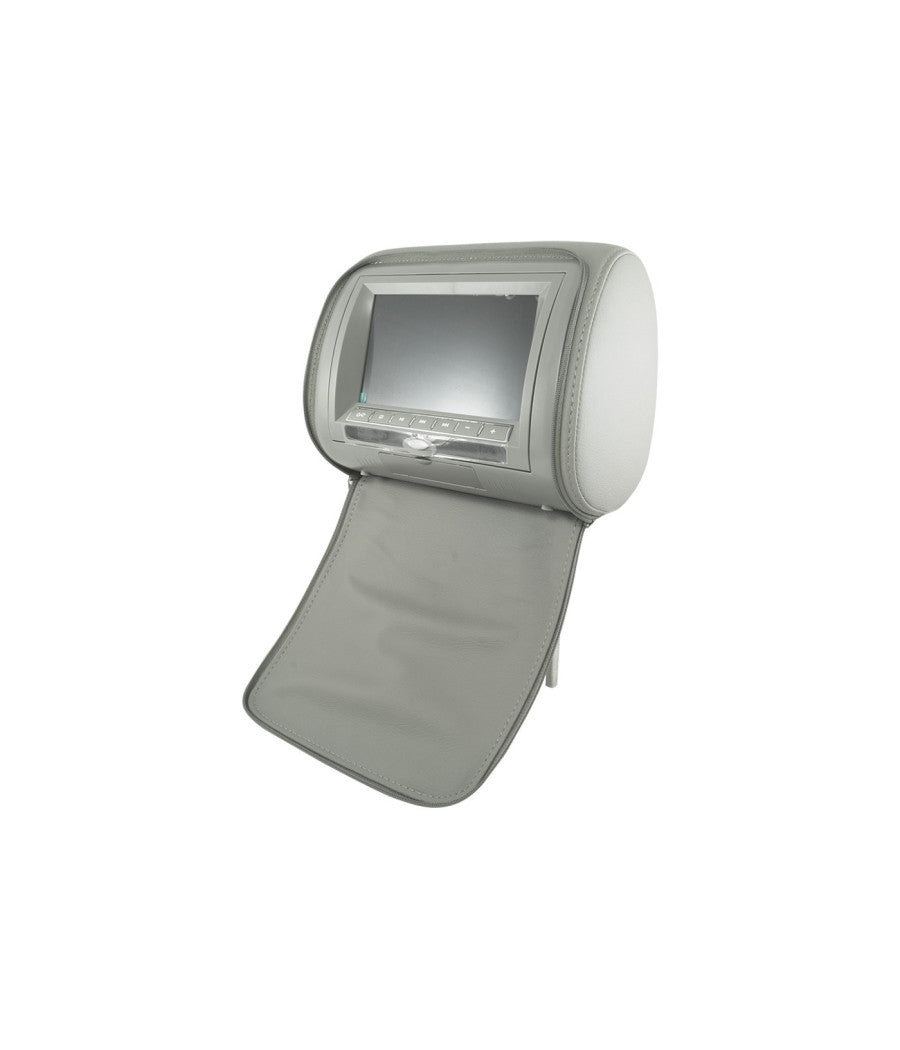 Trade Shop - Coppia Poggiatesta Auto Monitor Lcd 7 Pollici Dvd Usb Sd Card Con Patta -