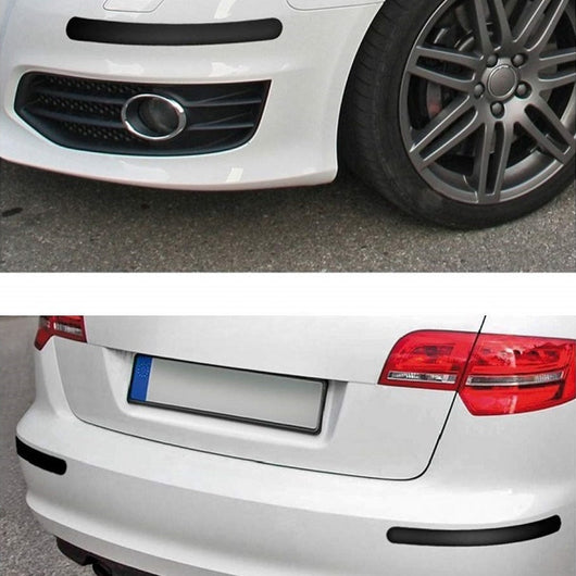 Trade Shop - Coppia Protezioni Per Paraurti Spoiler Antiurto 52x510mm Gomma Nero Adesivo Auto -