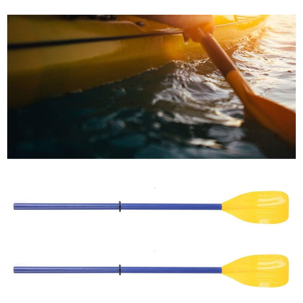 Trade Shop - Coppia Remi Di Plastica Pagaia Per Barca Canoa Canottaggio Kayaing 124 Cm 017539 -