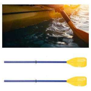 Trade Shop - Coppia Remi Di Plastica Pagaia Per Barca Canoa Canottaggio Kayaing 124 Cm 017539 -