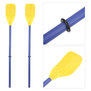 Trade Shop - Coppia Remi Di Plastica Pagaia Per Barca Canoa Canottaggio Kayaing 124 Cm 017539 -