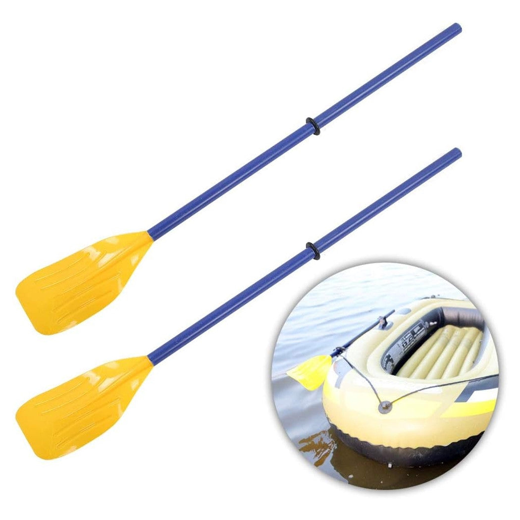 Trade Shop - Coppia Remi Di Plastica Pagaia Per Barca Canoa Canottaggio Kayaing 124 Cm 017539 -