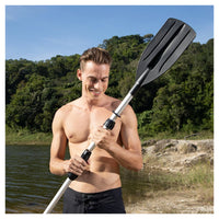 Trade Shop - Coppia Remi Pagaia Asta In Alluminio Raccordi Pale Per Gommone Da 145/218 Cm 62064 -