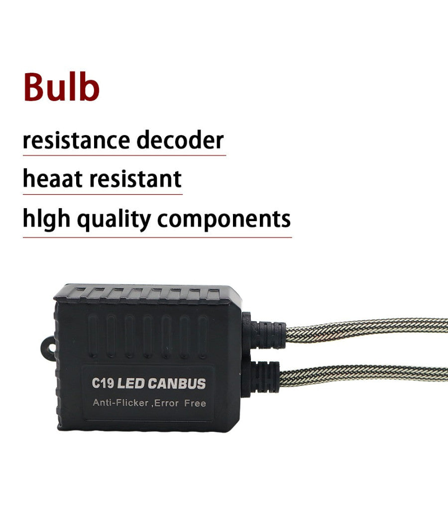 Coppia Resistenze Cambus H7 Fari Decoder Led Errore Centralina Antisfarfallio         