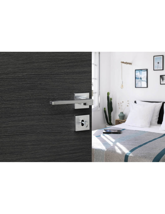 Coppia borchie, rosetta quadrata Modena 50X50 foro per chiave, cromo satinato - FROSIO BORTOLO