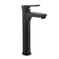 Coppia rubinetti bagno lavabo alto e bidet nero opaco serie Paco