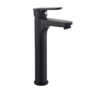 Coppia rubinetti bagno lavabo alto e bidet nero opaco serie Paco