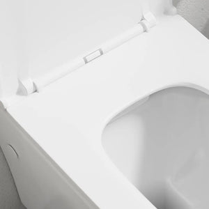 Coppia di sanitari sospesi rimless in ceramica bianca: vaso bidet e copriwc soft-close | Havana