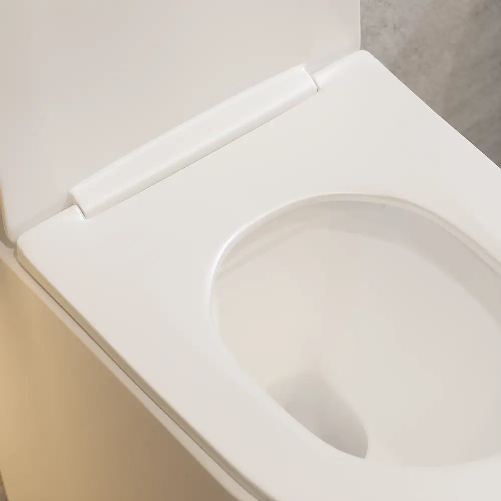 Sanitari filomuro comfort in ceramica bianco lucido vaso rimless h44,5 cm con copriwc soft-close e bidet | Europa